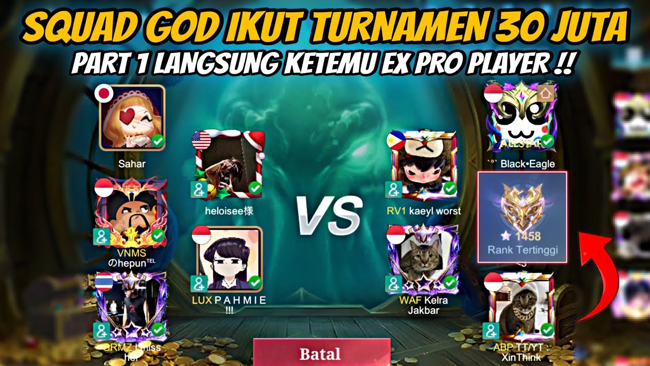 Meta Ciki Nyamar & Ikut Turnamen Part 1 !! Langsung Ketemu Ex Pro Player Bintang 1400 😱