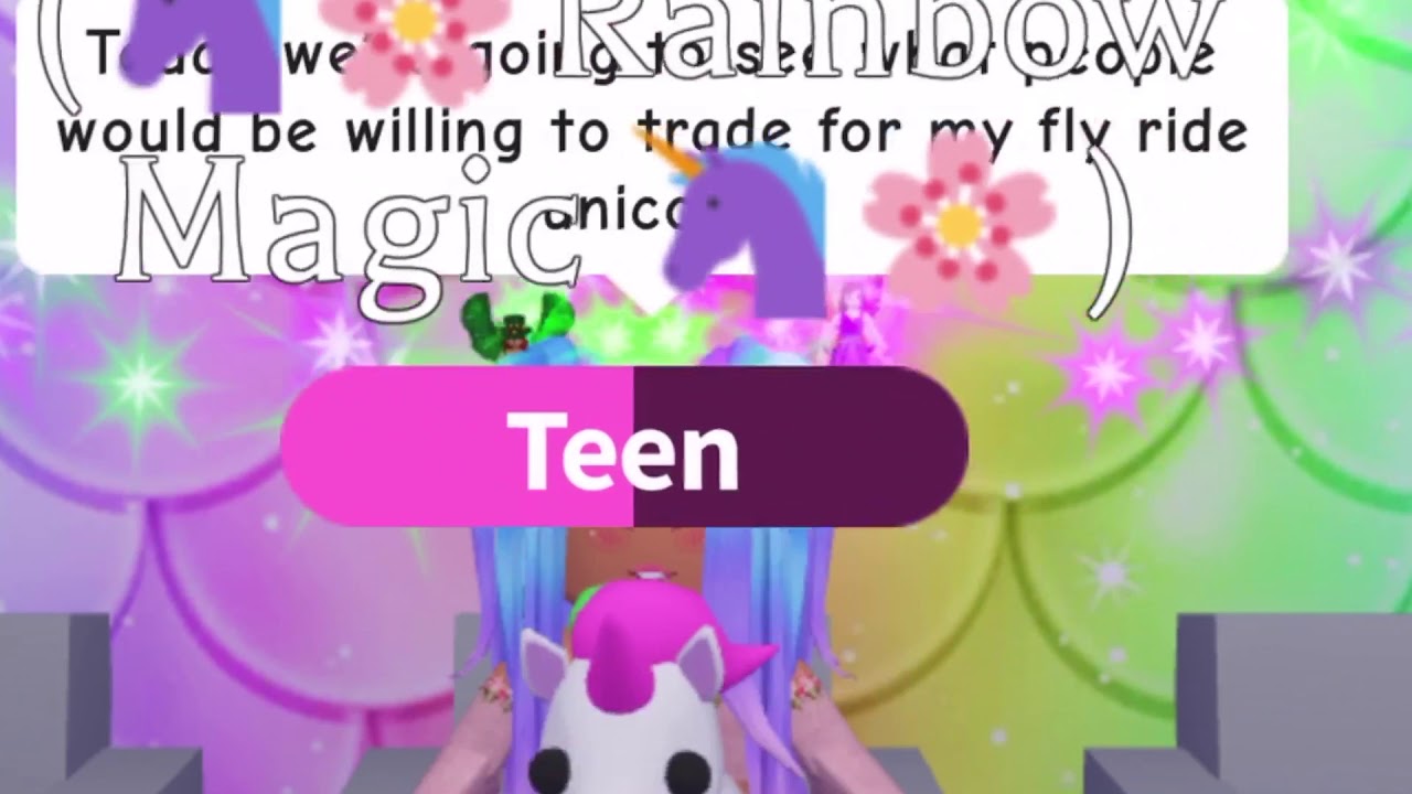 What will people trade me for my ride fly unicorn? Roblox Adopt me ...