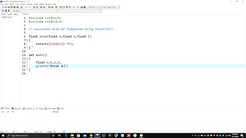 Calculate Area Of Trapezium Using Function!