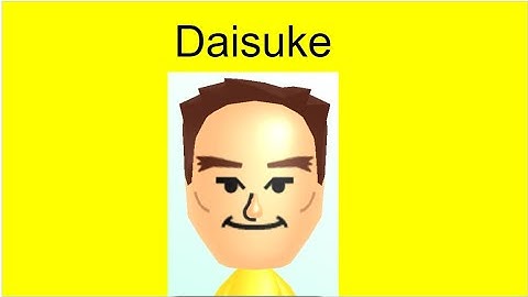E notes custom Wii Sports CPU Mii Tutorial: Daisuke
