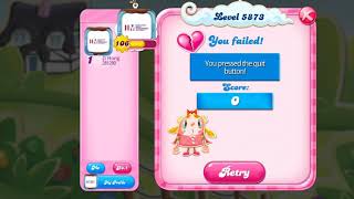 Candy Crush Game Over: Press Exit Button (landscape)