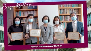 Award Presentation Ceremony of the Faculty Teaching Award 2020/21