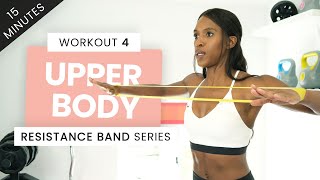 RESISTANCE BAND WORKOUT  UPPER BODY  HOME WORKOUT  15 MINUTES