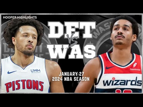 Detroit Pistons vs Washington Wizards Full Game Highlights | Jan 27 | 2024 NBA Season