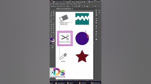 Eraser Tool, Scissors Tool & Knife Tool  | Adobe Illustrator  | #tutorial #illustrator #howtodraw