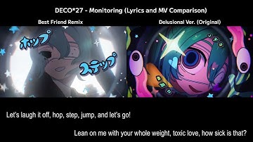 DECO*27 - Monitoring (MV and EN Lyrics Comparison) #vocaloid #monitoring #deco27 #miku #hatsunemiku