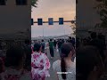 People line up to enter Japanese firework festival area #japan #fireworks #japanlife #japantravel