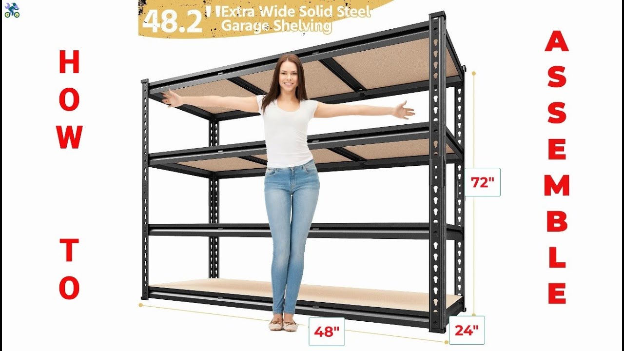 How to assemble Heavy Duty Boltless Steel Shelving Unit 72 " - YouTube