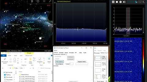 Milky Way Hydrogen line Radio Telescope at the Maury Lewin Observatory time lapse