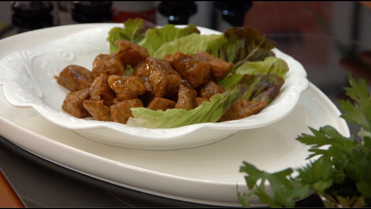 Cubos de filete de cerdo con Aderezo Dijon- La Cocina de Eugenia