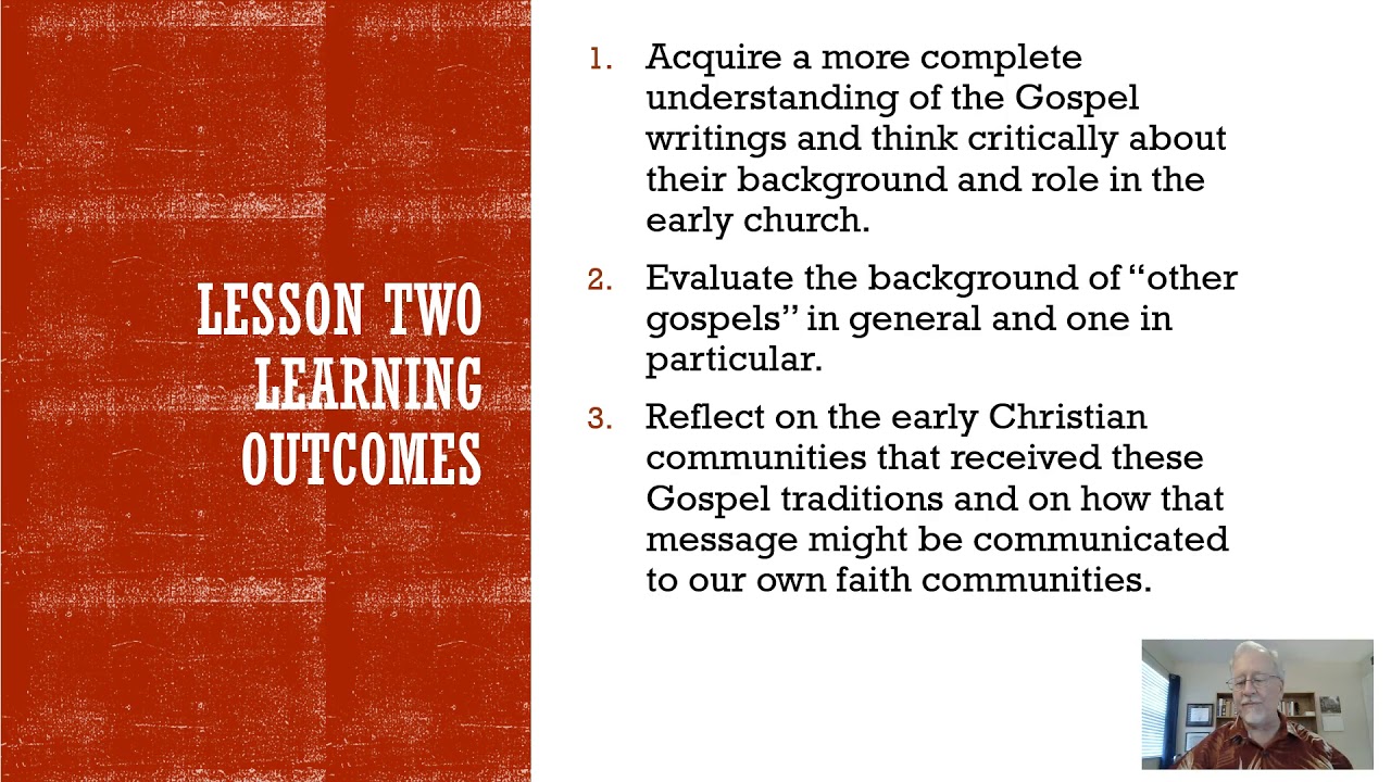 Lagrange College New Testament Writings Lesson 2 YouTube
