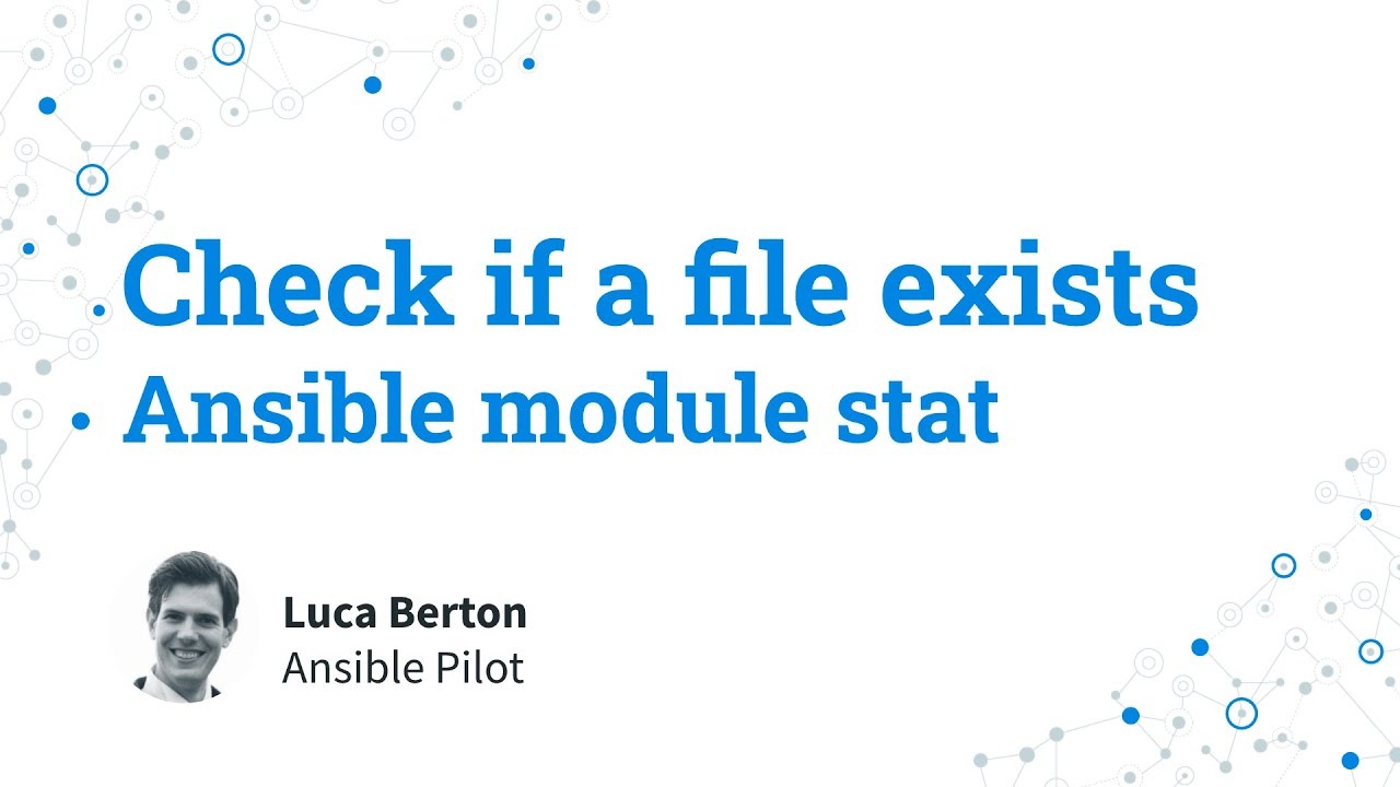 Check If A File Exists - Ansible Module Stat