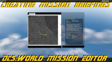 DCS World Editor - Creating Mission Briefings