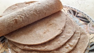 خبز التورتيلا صحي 100% و مناسب للدايت .. Healthy whole wheat flour tortillas