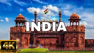 FLYING OVER INDIA (4K UHD) - AMAZING BEAUTIFUL SCENERY &amp; RELAXING MUSIC