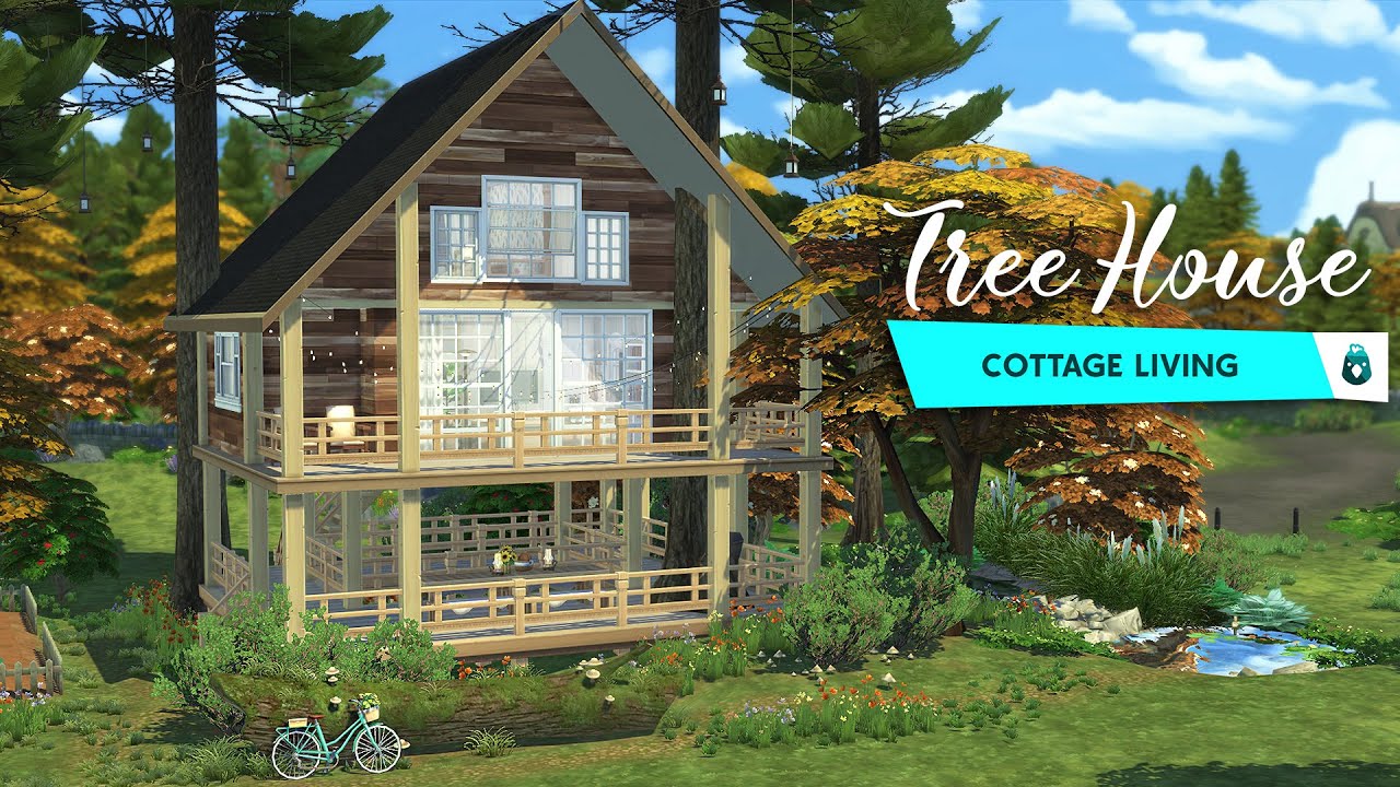 Tree House 🌳 Cottage Living Stop Motion Build The Sims 4 No Cc