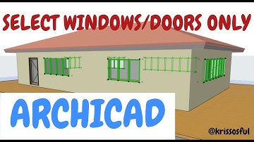 How to select windows or doors only #archicad #archicadtutorial #tutorial #bim #beginners