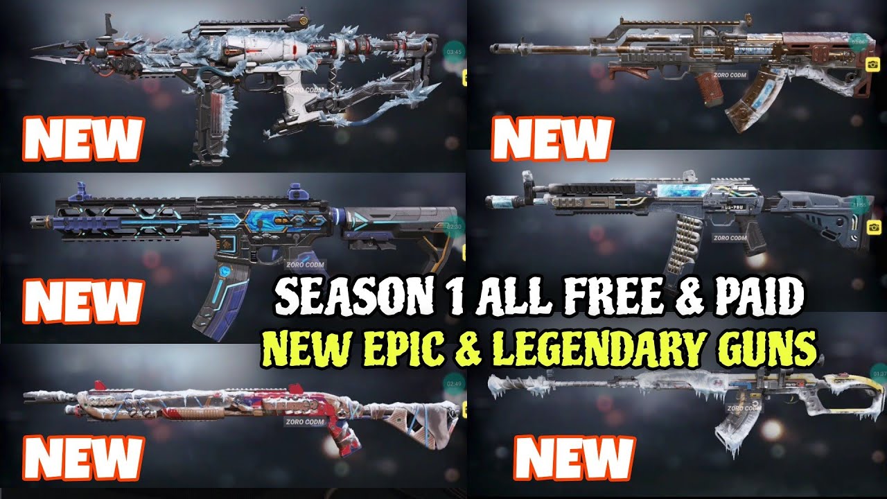*NEW*Season 1 All Epic Free & Paid Weapons+upcoming New Legendary Weapons Leaks Codm 2026|Codm Leaks