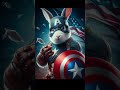 Rabbit Transforms into Captain America: Epic Hero Journey! #rabbit '#captainamerica #zodiac