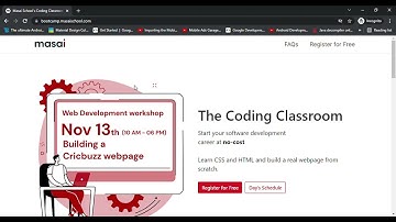 (outdated) Free HTML and CSS workshop with project and certificate by Masai School’s