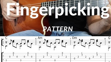 Basic Fingerpicking Pattern for Fingerstyle Guitar with Tabs