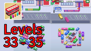 Bus Escape - Traffic Jam - Parking Puzzle - Gameplay Walkthrough Levels 33 - 35 ( iOS, Android )