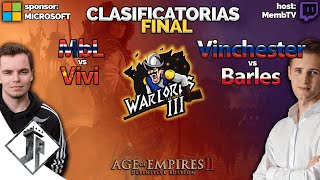 Warlords 3 - MbL vs Vivi - Vinchester vs Barles [Clasif. Final]