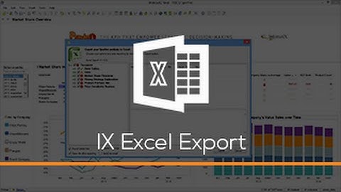 IX Excel Export for TIBCO Spotfire® Analyst (formerly Professional)