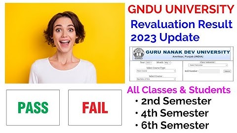 GNDU Revaluation Result 2023 Update || Gndu Latest Update || Rechecking Result || Gndu News Today