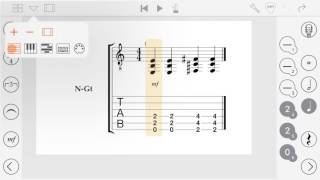 Stave'n'Tabs Hiding standard staff in the guitar track (iPhone)