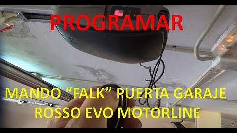 Cómo programar el mando a distancia FALK del motor de puerta de garaje ROSSO EVO de MOTORLINE.
