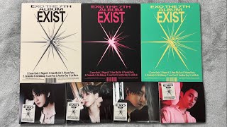♡Unboxing EXO 엑소 7th Studio Album EXIST (E, X, O & Digipack Ver.)♡