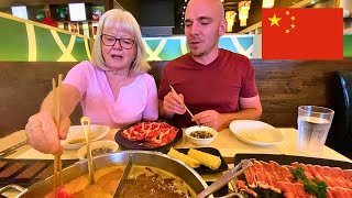 My mom's first time trying CHINESE HOT POT (wow!) 🇨🇳