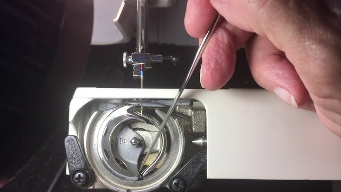 Singer sewing machine needle rise measurement with caliper