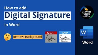 how to add digital signature in word