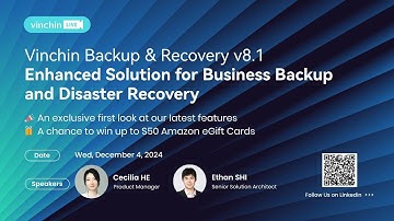 Vinchin Backup & Recovery v8.1 - Enhanced Solution for Business Backup and Disaster Recovery
