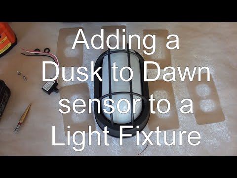 Adding a Dusk to Dawn sensor to a light fixture - YouTube