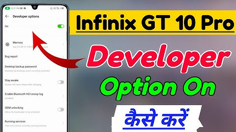 Infinix GT 10 Pro me developer option kaise on kare | infinix GT 10 Pro developer option setting