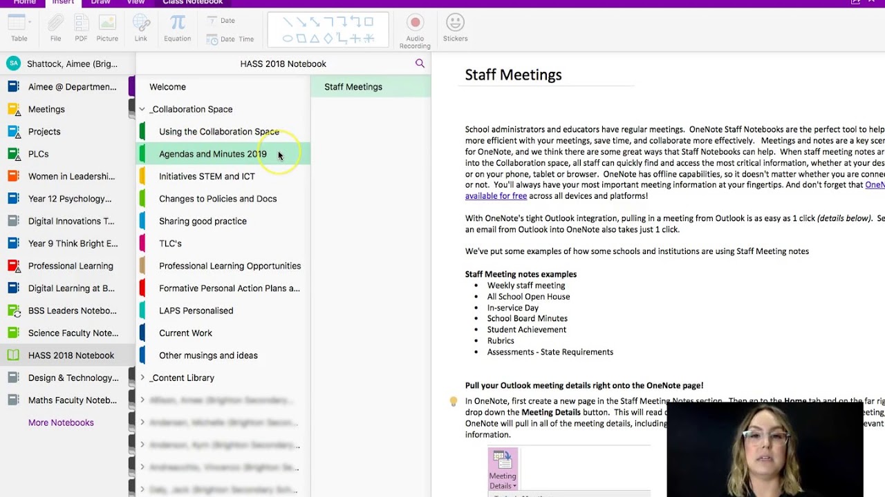 creating a new notebook in onenote