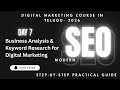 How to Do Business Analysis & Keyword Research in Digital Marketing