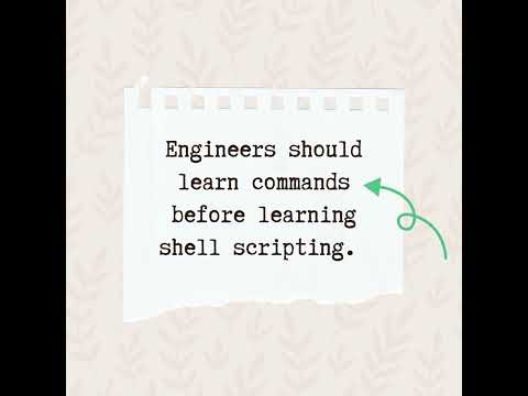 Engineers should learn Linux commands before learning shell scripting #shorts