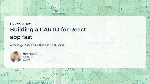 Building a CARTO for React app fast