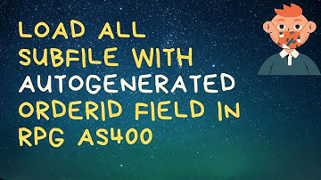 load all subfile autogenerated orderid field in RPG AS400 | Load all subfile in as400