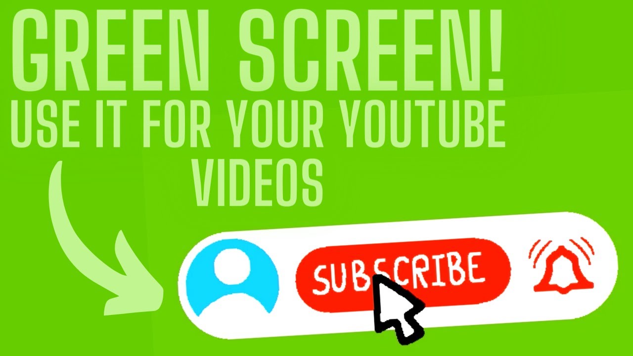 GREEN SCREEN subscribe button - hand animated