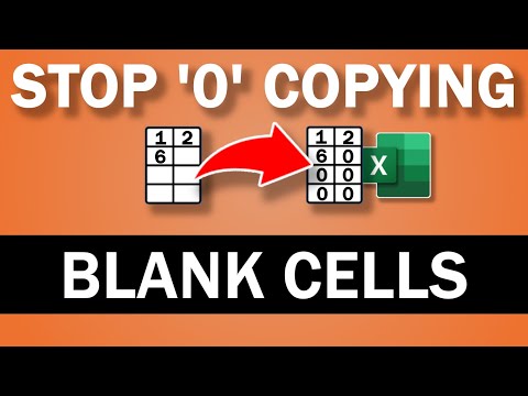 How To Stop Zero When Copying Blank Cells In Excel