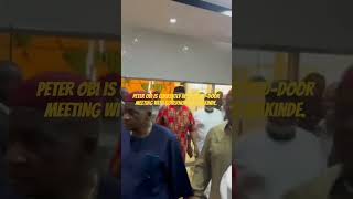 Peter Obi is currently in  closed-door meeting with Governor Seyi Makinde. #politica #2027elections