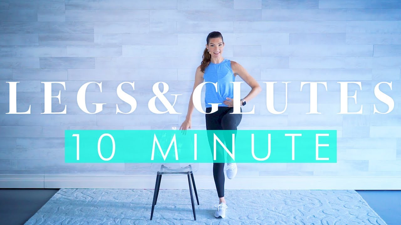 Senior & Beginner Workout 10 minute LEGS & GLUTES Shape and Tone - YouTube