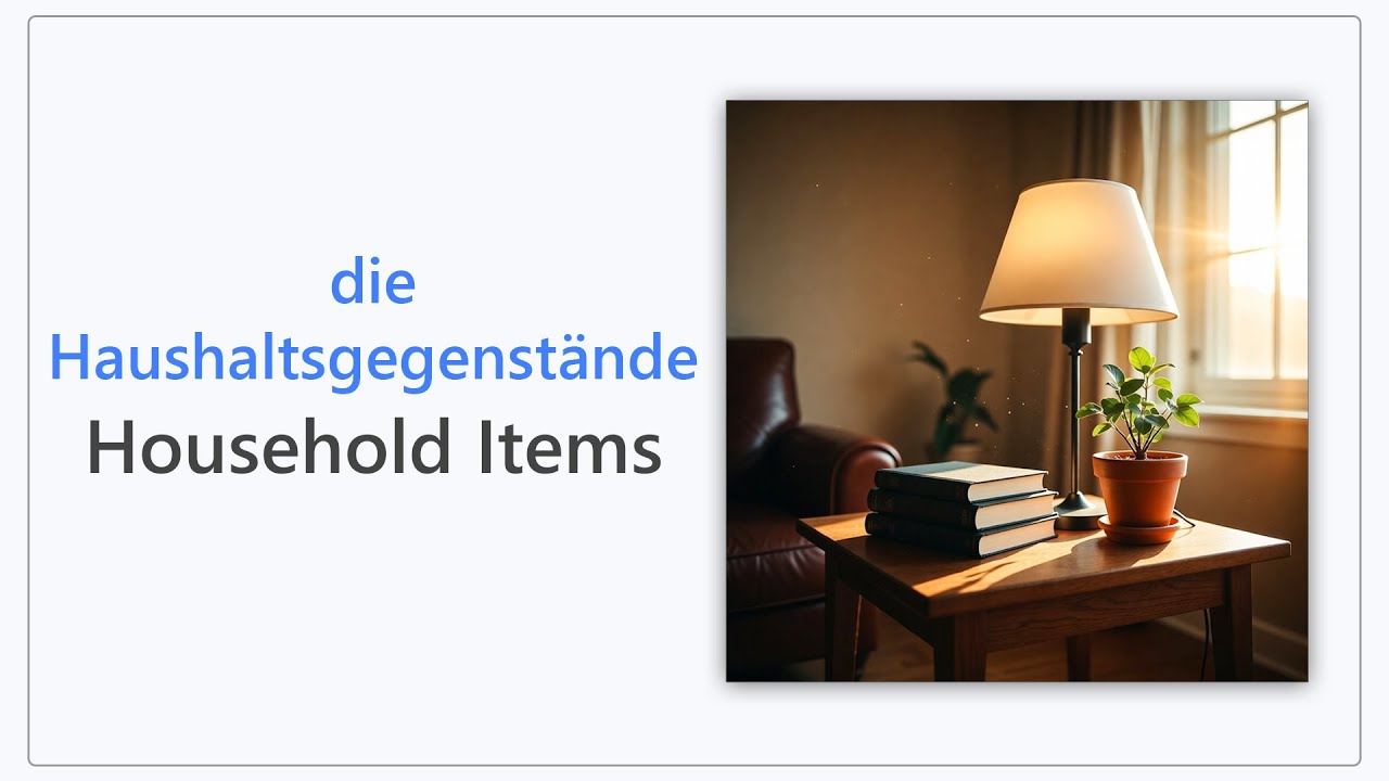 79 Household Items in German | Wortschatz zum Thema Haushaltsgegenstände | German Vocabulary A1–A2