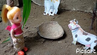 Puja ke ghar aaye mehmaan part-1/puja ki kahani/doll village routine/Barbie village life#villagedoll