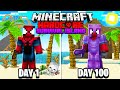 I Survived 100 Days On A SURVIVAL ISLAND In Hardcore Minecraft...